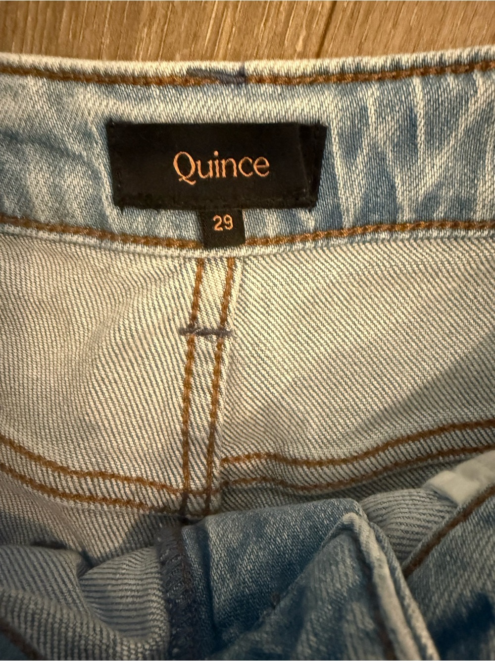 Women's Quince Bella Stretch Barrel Jeans Light Denim Size 29 - Picture 8 of 13